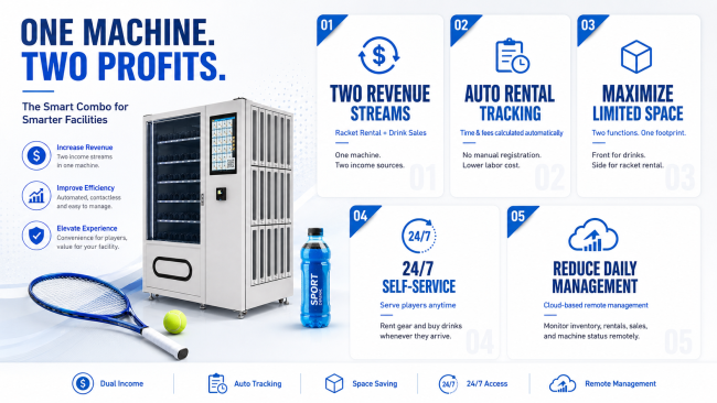 The features of combo vending machine help your business grow up.