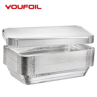 China Large Capacity Disposable Aluminum Foil Pan Full Size Pan with Lid for sale