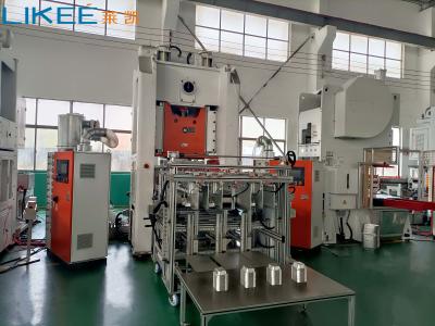 China 12000pcs/h Speed Mitsubishi PLC 4 Ways White Appearence Aluminum Foil Tray Making Machine for sale