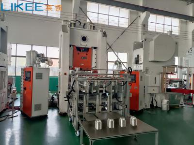 China White Mitsubishi PLC Automated Aluminum Foil Tray Making Machine For Baking for sale