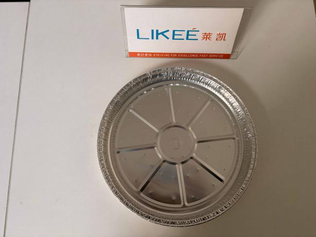 Aluminum foil container sample with smooth walls