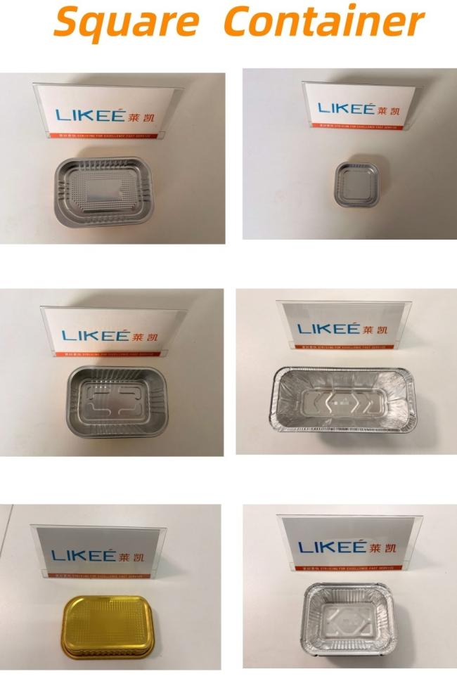Finished aluminum foil container product examples