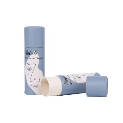China Biodegradable Kraft Push Up Paper Tube Cylinder Cardboard Lip Balm Gloss Container en venta