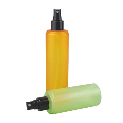 China Green Orange 1oz 2oz PET Cosmetic Bottles Round Mini Plastic Spray Bottle for sale