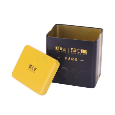 China Customized Square Tea Tins Loose Leaf Tea Containers With Metal Lid for sale