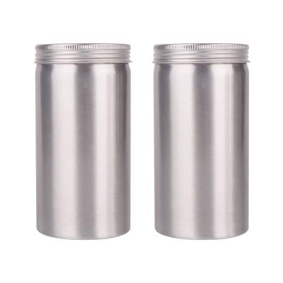 China Food Safe 10ml To 300ml Aluminum Canisters Cylinder Coffee Bean Tea Jar Packaging for sale