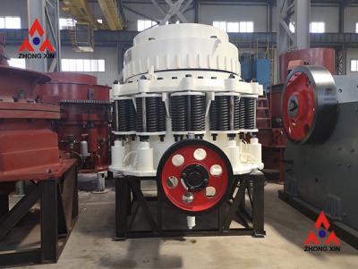 中国 中国の混合の円錐形の粉砕機の排出の港は高い排出を用いる水晶砂の工場の水圧シリンダを採用する 販売のため