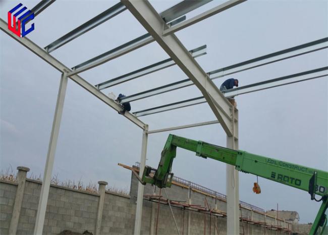Steel structural fabrication component showing welded joints and surface finish