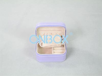 China JLC00079 Leather Zipper Box For Jewelry Collection for sale