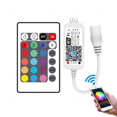 China 24 Keys Remote RGB LED Strip Wifi Controller APP Timing Voice Music Control for sale