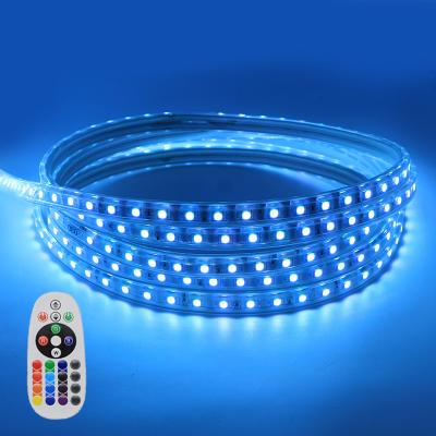 China 110V Remote Control Smart LED Rope Lights , Dimmable Smd LED Flexible Strips 5050 for sale