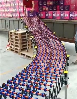 China Non-powered Flexible Skate Wheel Conveyor For Loading and Unloading Trucks for sale
