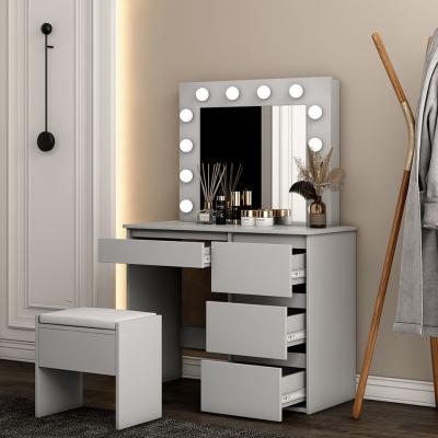China Furniture Makeup Vanity With Mirror , White Dressing Cosmetic Table for sale