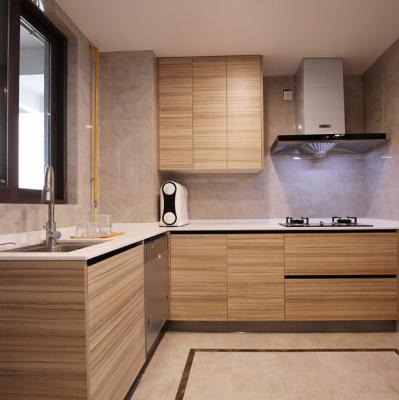 China Solid Wood Furniture Fitted Kitchen Cabinets Plywood / MDF Material for sale