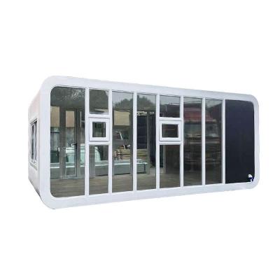 China Luxury White Space Capsule Steel Prefab Home  Apple Cabin Container House for Camping for sale