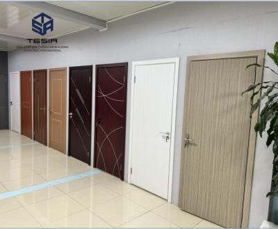 China Tesia Waterproof Customized Wooden Plywood Room Door PVC WPC Internal Door for sale