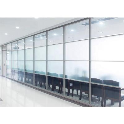 China Office STC 45db Soundproof Glass Partition Wall System With Doors for sale