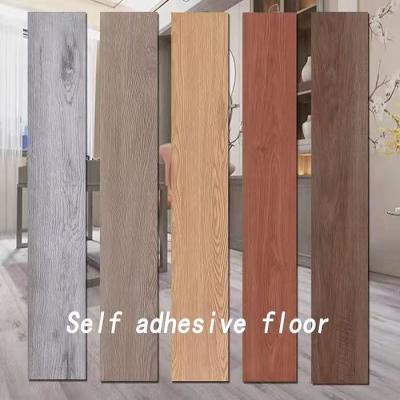 China Self Adhesive 2.0mm PVC Wood Grain Flooring Peel And Stick DIY Vinyl Flooring for sale