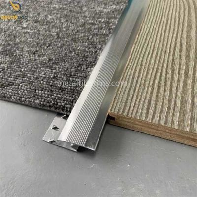 China Aluminum Zig Zag Carpet Trim , 8.5mm Carpet To Tile Transition Strip for sale