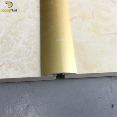 China Matt Light Gold Flooring Threshold Strips , Metal Floor Trim 2500mm Length for sale
