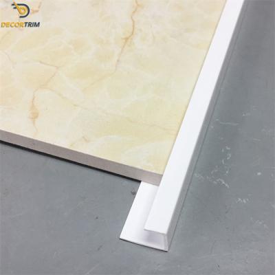 China White Square Shape PVC Tile Trim 12mm For Ceramic Edge Protection for sale