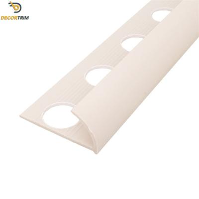 China Round Open Shape PVC Tile Trim For Ceramic Edge 12mm 12.5mm for sale