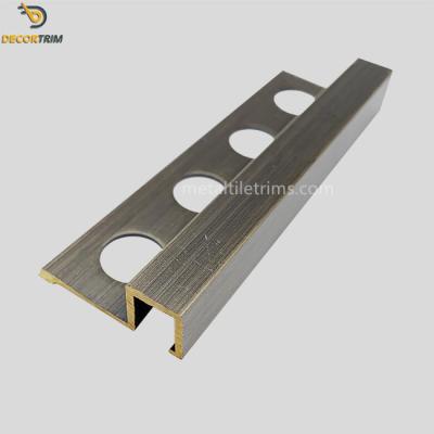China 12×2500mm Brass Tile Edging Strip Mill Finish Square Shape For Protection for sale