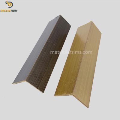 China Decorative Natural Brass Tile Trim 20mm×20mm L Shape For Wall Edging for sale