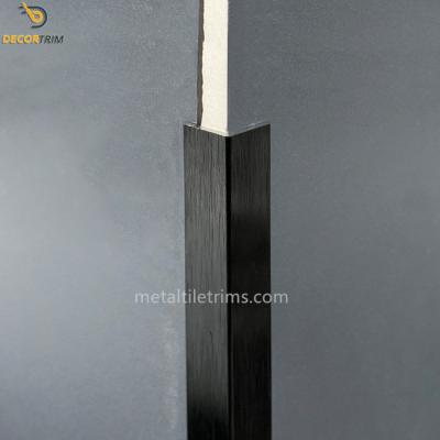 China Metal Corner Protector Trim Wall Corner Protector Strips Brushed Black for sale