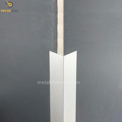 China 1mm  Thickness Tile Aluminum Trim Edge Wall Corner Protector Strips Matt Silver for sale