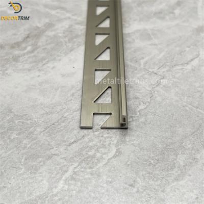 China Brushed Tile Trim 12mm Edge Trim Matt Titanium / Silver / Gold for sale