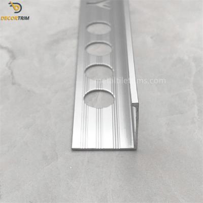 China 20mm × 23mm × 2400mm Floor Tile Edging L Shape Tile Trim 6063 T5 for sale