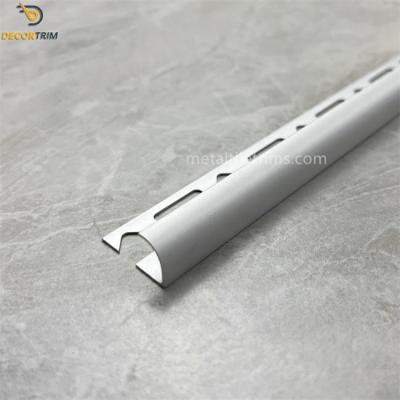 China Aluminium Strips For Tiles Round Edge Tile Trim Anodized 10mm / 12mm for sale