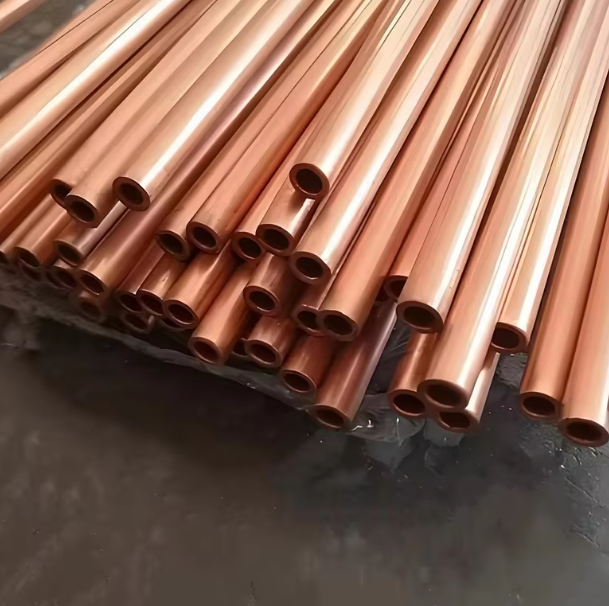 Square copper pipe in various sizes and applications