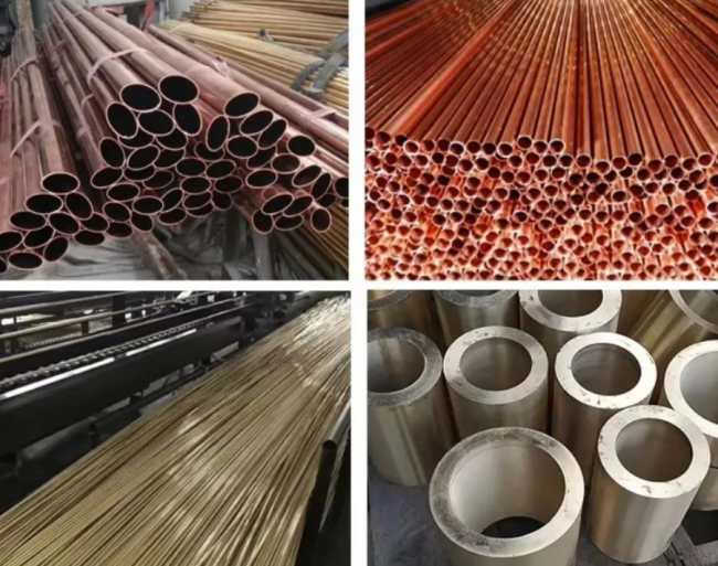 Seamless copper pipes and tubes for industrial applications