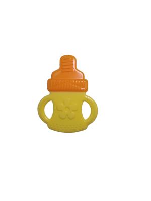China Soothing Chewing Silicone Baby Teether Baby Bottle BPA Free With Size Is 6.4*8.5 cm And Weight Is 15 Gram for sale