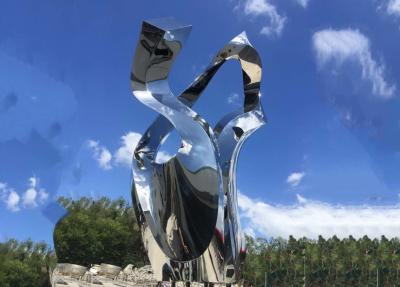 China Polished Abstract Steel Sculpture 316L Stainless Steel Modern Landscape Decoration for sale