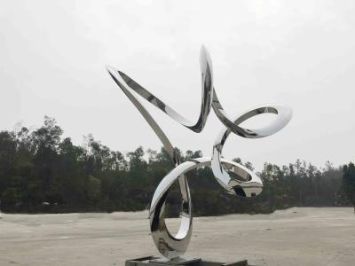 China Metal Decoration Modern Abstract Sculpture Large Steel 3m Height Corrosion Resistant for sale