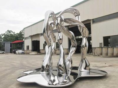 China Modern Outside Garden Ornaments Art Stainless Steel Sculpture For Street Decoration for sale
