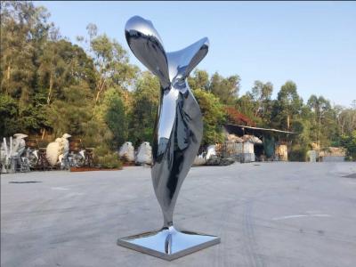 Chine Décoration moderne de public de sculpture en jardin d'abrégé sur sculpture en acier inoxydable de miroir à vendre