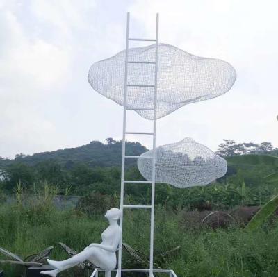 China Square Decoration Thought On Cloud 3m Outdoor Metal Sculpture for sale
