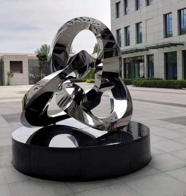 China Modern 1.8M Stainless Steel Abstract Outdoor Sculpture for Garden Ornament for sale