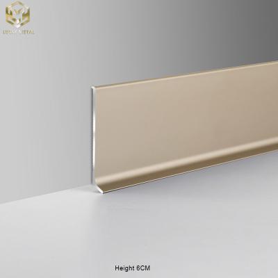 China Residential Premium Wall Aluminium Skirting Profile Baseboards for sale
