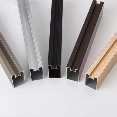 China Custom Extrusion Aluminum Profiles Section For Sliding Closet for sale