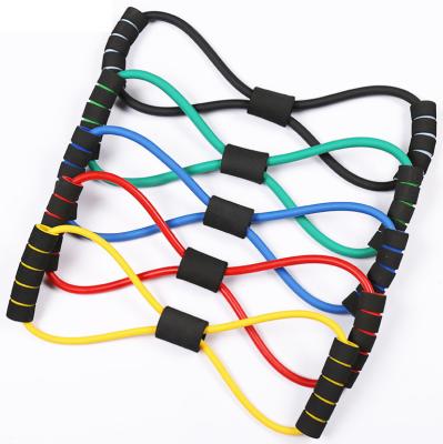 China Figure 8 Gym Resistance Bands Heavy Resistance Bands For Strength Training latex resistance bands for Upper Body Workout for sale