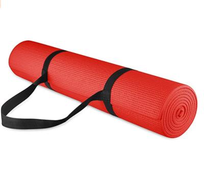 China all purpose yoga mat, all-purpose 1/4 inch yoga mat with carrying strap, sports yoga mat for sale