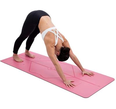 China Best yoga mat with alignment lines, yoga mat with position lines, yoga mat with guidelines for sale