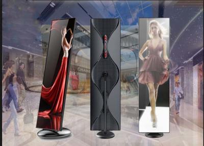 China Free Standing Led Poster Display , Ultra Thin  Mirror Led Screen 600-800nits for sale
