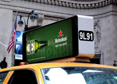 Chine Grand écran mobile fixe extérieur imperméable de dessus de taxi de la publicité des textes d'affichage à LED à vendre
