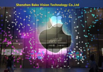 China La alameda de la tienda/el edificio LED transparente superficial defiende la alta cortina de la transparencia en venta